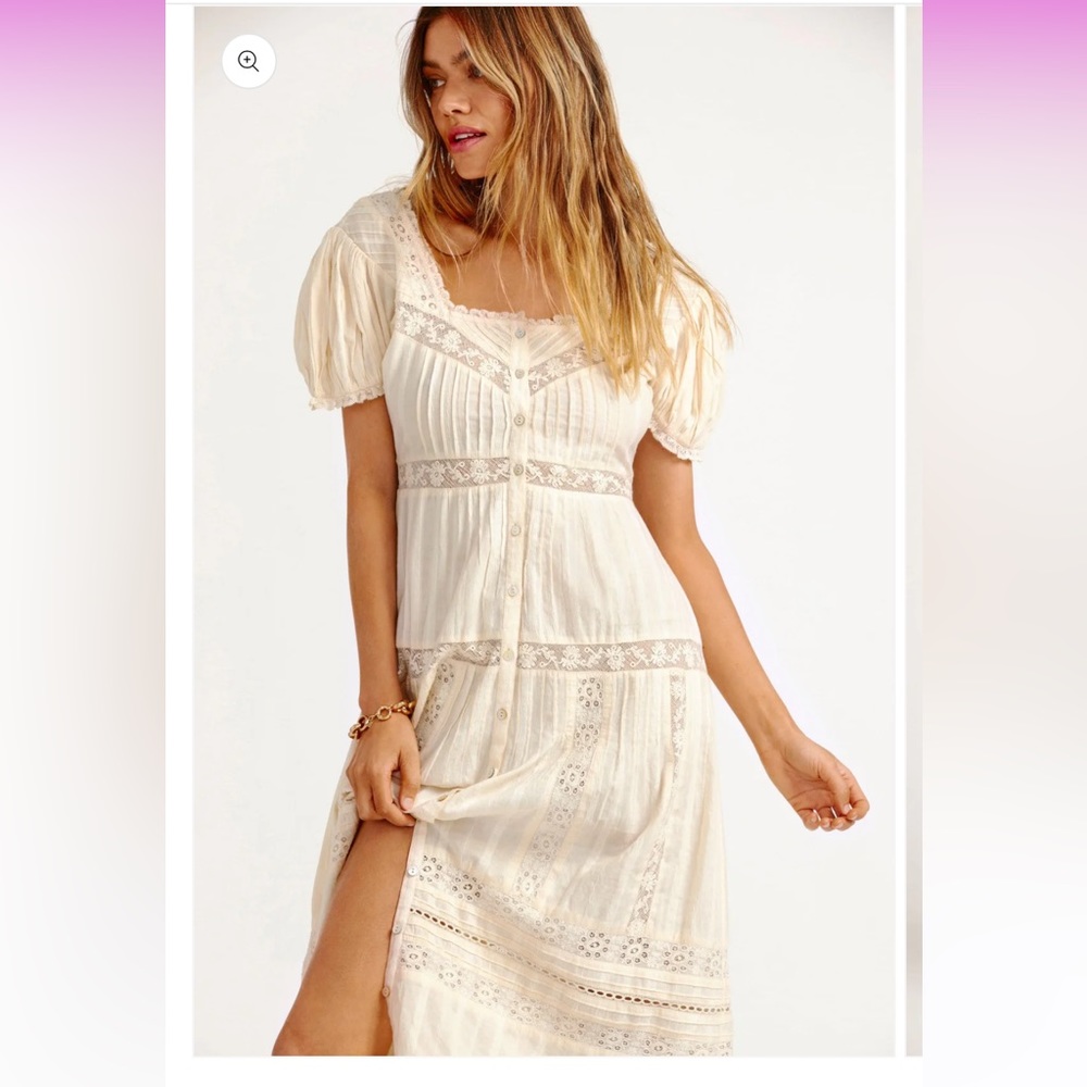 Love Shack Fancy dress sz 0 cream lace